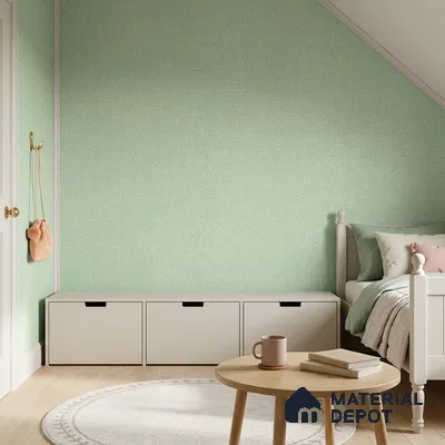 5176-5 | Green Fabric Weave Textured Wallpaper - 4 Meter x 42 Inches, 45.94 Sq. Ft. (Min. 15% Wastage)
