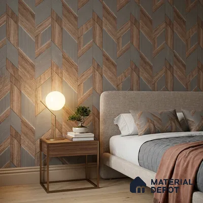 WK160-30 | 10 Meter x 21 Inches Geometric Look Wallpaper - 57.37 Sq. Ft. | Minimum 15% wastage during installation