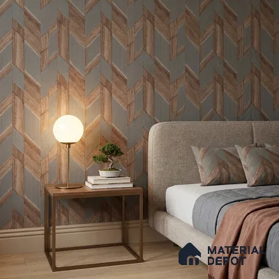 WK160-29 | 10 Meter x 21 Inches Geometric Look Wallpaper - 57.37 Sq. Ft. | Minimum 15% wastage during installation