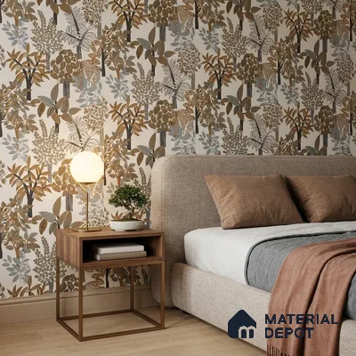 WK160-49 | 10 Meter x 21 Inches Florals Look Wallpaper - 57.37 Sq. Ft. | Minimum 15% wastage during installation