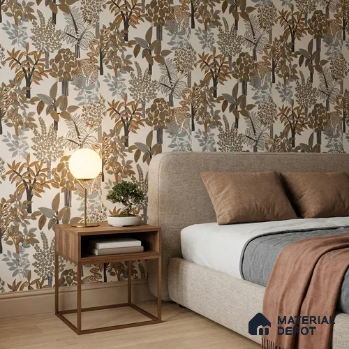 WK160-49 | 10 Meter x 21 Inches Florals Look Wallpaper - 57.37 Sq. Ft. | Minimum 15% wastage during installation