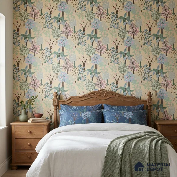 WK160-51 | 10 Meter x 21 Inches Tropical Look Wallpaper - 57.37 Sq. Ft. | Minimum 15% wastage during installation