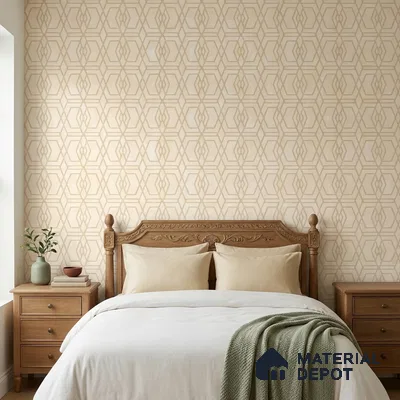 WK160-53 | 10 Meter x 21 Inches Geometric Look Wallpaper - 57.37 Sq. Ft. | Minimum 15% wastage during installation