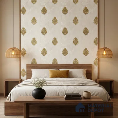 170-41 | 9.6 Meter x 20.87 Inches Patterned Look Wallpaper - 54.77 Sq. Ft. | Minimum 15% wastage during installation