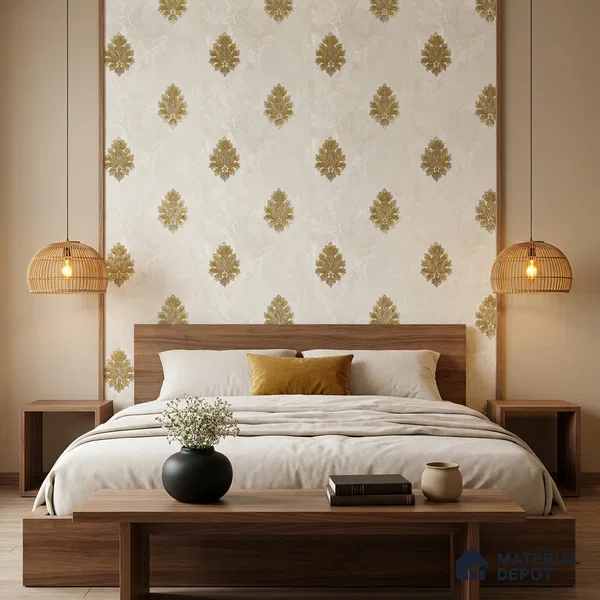 170-41 | 9.6 Meter x 20.87 Inches Patterned Look Wallpaper - 54.77 Sq. Ft. | Minimum 15% wastage during installation