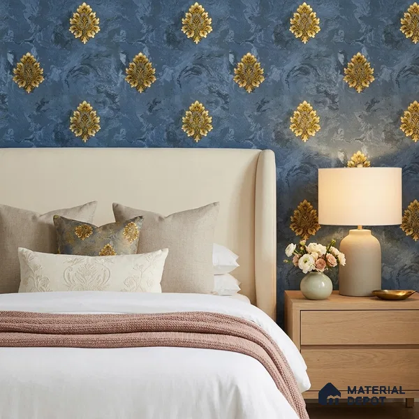 170-43 | 9.6 Meter x 20.87 Inches Damask Look Wallpaper - 54.77 Sq. Ft. | Minimum 15% wastage during installation