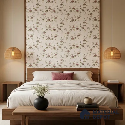 170-36 | Plum Mauve Rose Trail Floral Wallpaper - 9.6 Meter x 20.87 Inches, 54.77 Sq. Ft. (Min. 15% Wastage)