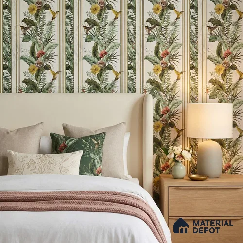 170-30 | 9.6 Meter x 20.87 Inches Florals Look Wallpaper - 54.77 Sq. Ft. | Minimum 15% wastage during installation