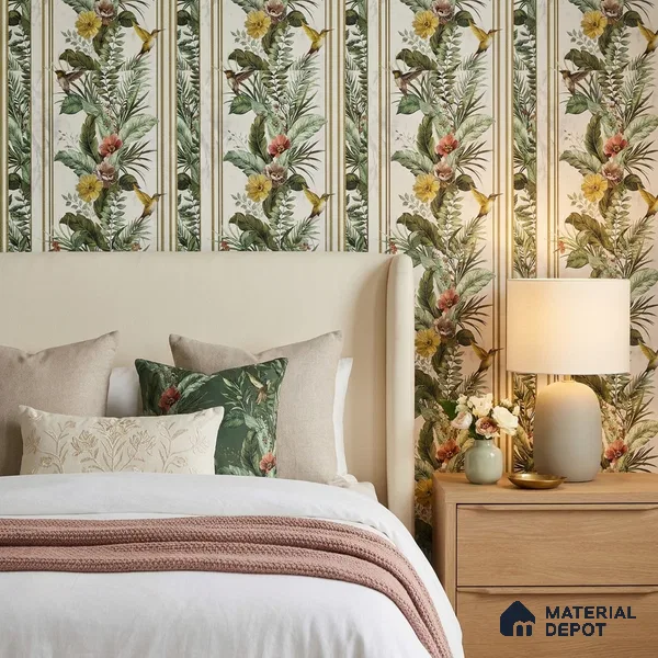 170-30 | 9.6 Meter x 20.87 Inches Florals Look Wallpaper - 54.77 Sq. Ft. | Minimum 15% wastage during installation