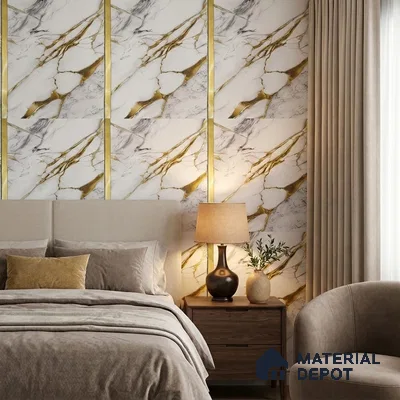 170-45 | 9.6 Meter x 20.87 Inches Marble Look Wallpaper - 54.77 Sq. Ft. | Minimum 10% wastage during installation