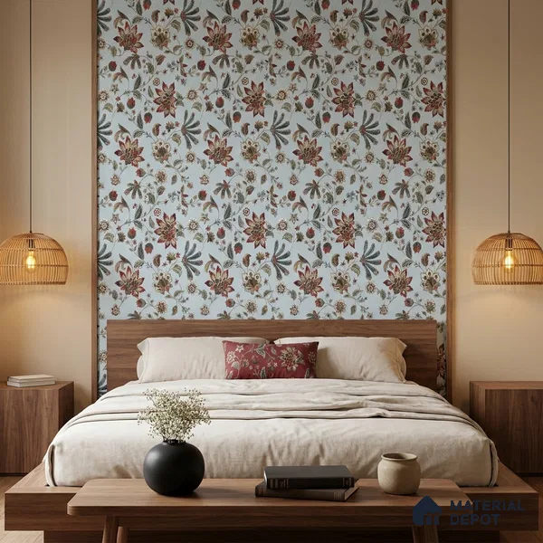 170-13 | 9.6 Meter x 20.87 Inches Florals Look Wallpaper - 54.77 Sq. Ft. | Minimum 15% wastage during installation