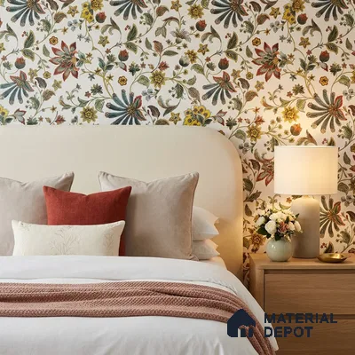 170-14 | 9.6 Meter x 20.87 Inches Florals Look Wallpaper - 54.77 Sq. Ft. | Minimum 15% wastage during installation