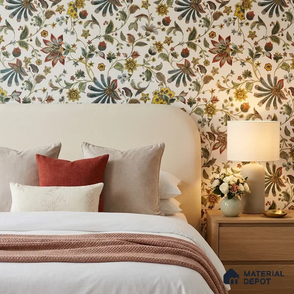 170-14 | 9.6 Meter x 20.87 Inches Florals Look Wallpaper - 54.77 Sq. Ft. | Minimum 15% wastage during installation
