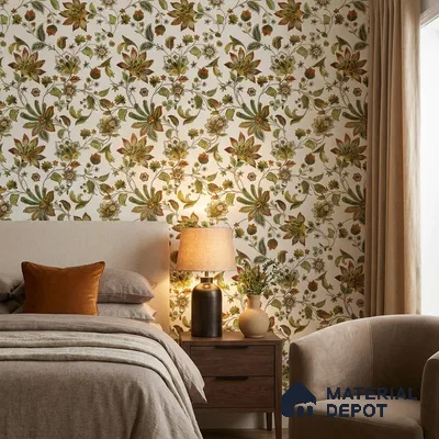 170-15 | 9.6 Meter x 20.87 Inches Florals Look Wallpaper - 54.77 Sq. Ft. | Minimum 15% wastage during installation