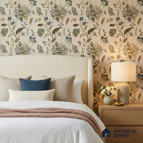 170-21 | 9.6 Meter x 20.87 Inches Florals Look Wallpaper - 54.77 Sq. Ft. | Minimum 15% wastage during installation
