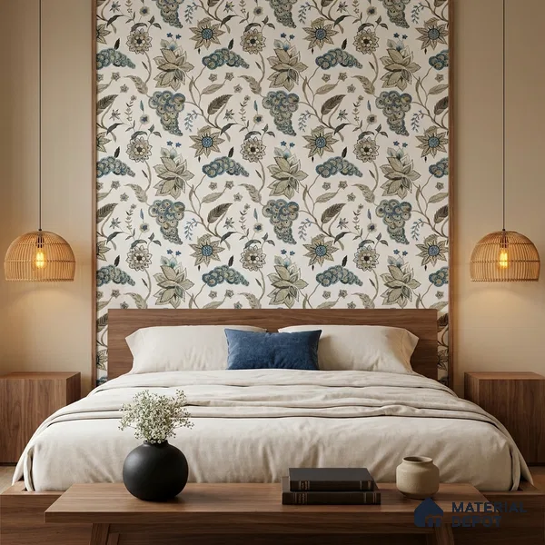 170-22 | 9.6 Meter x 20.87 Inches Florals Look Wallpaper - 54.77 Sq. Ft. | Minimum 15% wastage during installation