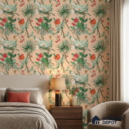 170-32 | 9.6 Meter x 20.87 Inches Florals Look Wallpaper - 54.77 Sq. Ft. | Minimum 15% wastage during installation