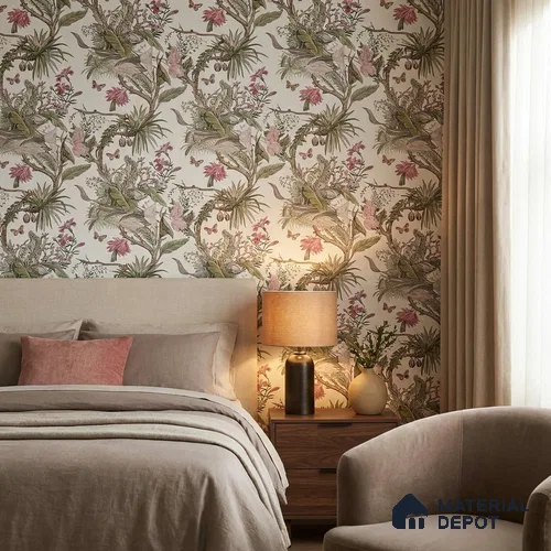 170-34 | 9.6 Meter x 20.87 Inches Florals Look Wallpaper - 54.77 Sq. Ft. | Minimum 15% wastage during installation