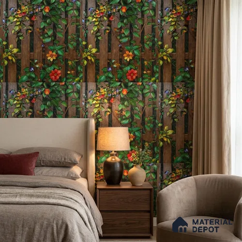 170-49 | 9.6 Meter x 20.87 Inches Florals Look Wallpaper - 54.77 Sq. Ft. | Minimum 15% wastage during installation