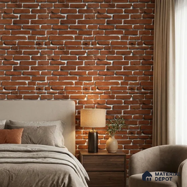 170-55 | 9.6 Meter x 20.87 Inches Brick Look Wallpaper - 54.77 Sq. Ft. | Minimum 15% wastage during installation