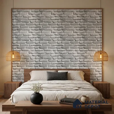 170-56 | 9.6 Meter x 20.87 Inches Brick Look Wallpaper - 54.77 Sq. Ft. | Minimum 15% wastage during installation