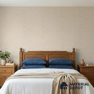 88667-2 | Warm Beige Crosshatch Weave Texture Patterned Wallpaper - 5 Meter x 42 Inches, 57 Sq. Ft. (Min. 15% Wastage)