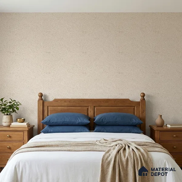 88667-2 | Warm Beige Crosshatch Weave Texture Patterned Wallpaper - 5 Meter x 42 Inches, 57 Sq. Ft. (Min. 15% Wastage)
