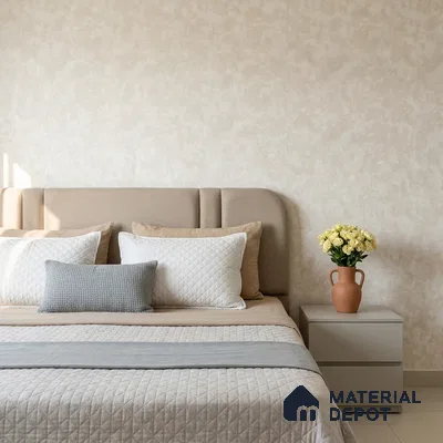 81377-1 | Soft White Cloudy Plaster Patterned Wallpaper - 5 Meter x 42 Inches, 57 Sq. Ft. (Min. 15% Wastage)