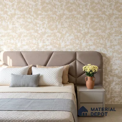 81377-2 | White and Sand Splotch Plaster Patterned Wallpaper - 5 Meter x 42 Inches, 57 Sq. Ft. (Min. 15% Wastage)