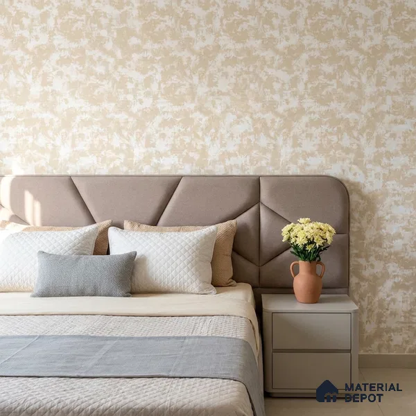 81377-2 | White and Sand Splotch Plaster Patterned Wallpaper - 5 Meter x 42 Inches, 57 Sq. Ft. (Min. 15% Wastage)