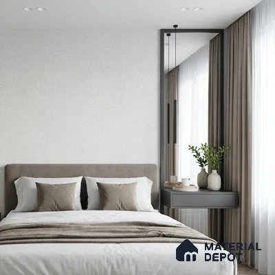 491-3 | White Grid Weave Textured Wallpaper - 5 Meter x 42 Inches, 57.43 Sq. Ft. (Min. 15% Wastage)