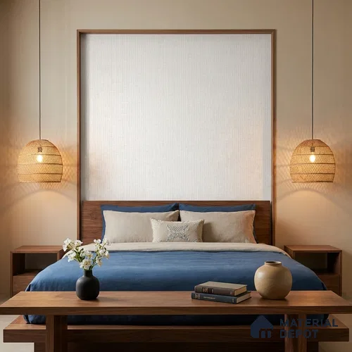 490-2 | 5 Meter x 42 Inches Fabric Look Wallpaper - 57.43 Sq. Ft. | Minimum 10% wastage during installation