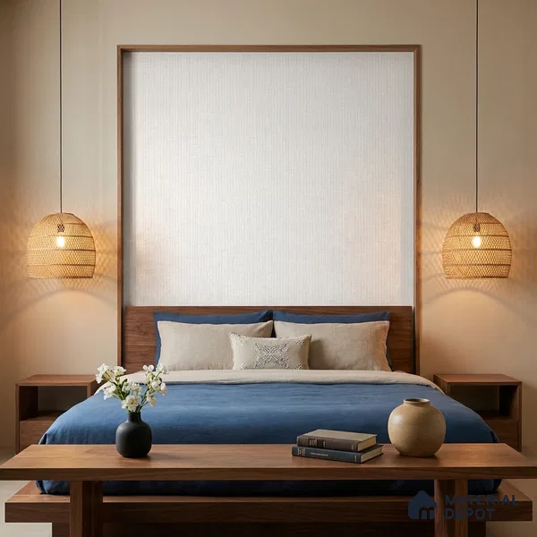 490-2 | 5 Meter x 42 Inches Fabric Look Wallpaper - 57.43 Sq. Ft. | Minimum 10% wastage during installation