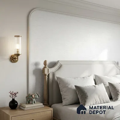 424-3 | White Fine Linen Textured Wallpaper - 5 Meter x 42 Inches, 57.43 Sq. Ft. (Min. 15% Wastage)