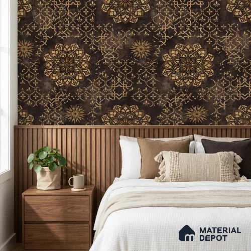 1158 | 10 Meter x 21 Inches Patterned Look Wallpaper - 57.37 Sq. Ft. | Minimum 15% wastage during installation
