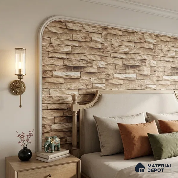 WP-1407 | 9.5 Meter x 21 Inches Stone Look Wallpaper - 54 Sq. Ft.  | Minimum 15% wastage during installation