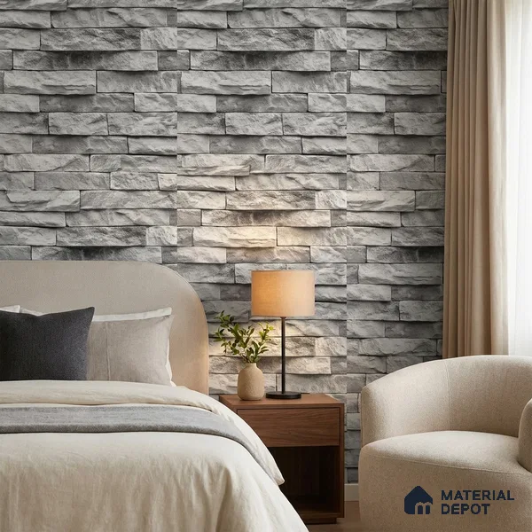 WP-1406 | 9.5 Meter x 21 Inches Stone Look Wallpaper - 54 Sq. Ft. | Minimum 15% wastage during installation