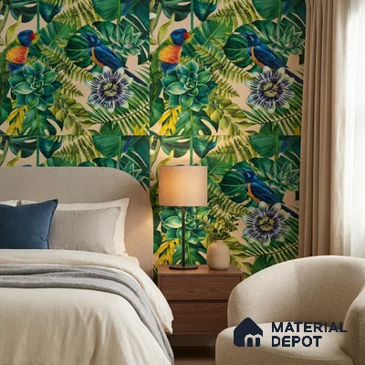 WP-1401 | 9.5 Meter x 21 Inches Florals Look Wallpaper - 54 Sq. Ft.  | Minimum 15% wastage during installation