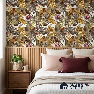 WP-1403 | 9.5 Meter x 21 Inches Florals Look Wallpaper - 54 Sq. Ft.  | Minimum 15% wastage during installation
