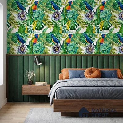 WP-1400 | Pearl Grey Succulent Jungle Floral Wallpaper - 9.5 Meter x 21 Inches, 54 Sq. Ft. (Min. 15% Wastage)