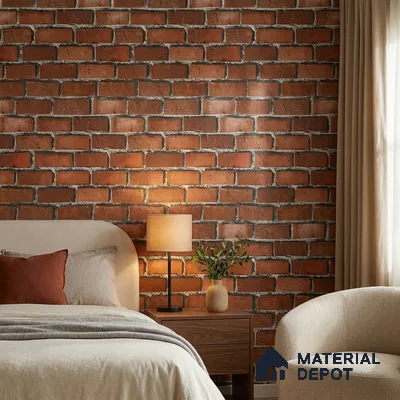WP-1413 | 9.5 Meter x 21 Inches Brick Look Wallpaper - 54 Sq. Ft.  | Minimum 15% wastage during installation