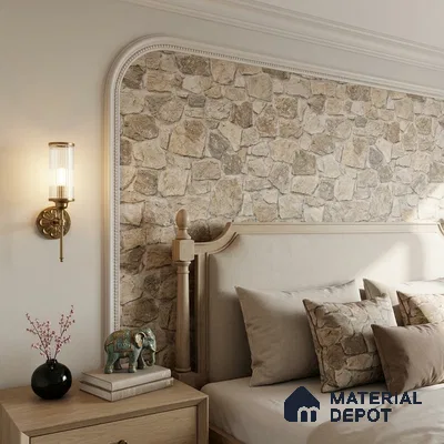 WP-1421 | 9.5 Meter x 21 Inches Stone Look Wallpaper - 54 Sq. Ft.  | Minimum 15% wastage during installation