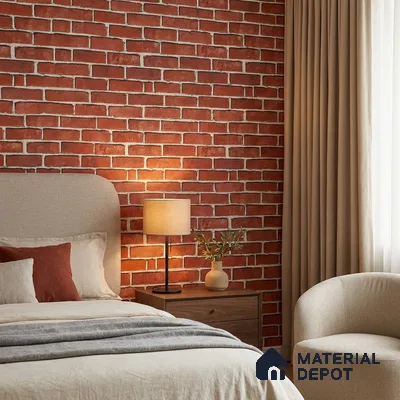 WP-1444 | 9.5 Meter x 21 Inches Brick Look Wallpaper - 54 Sq. Ft.  | Minimum 15% wastage during installation