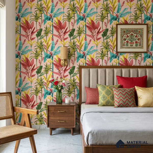 8010 | 10 Meter x 21 Inches Florals Look Wallpaper - 57.41 Sq. Ft.