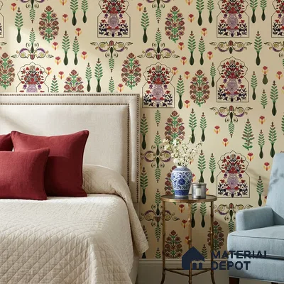8020 | 10 Meter x 21 Inches Indian Look Wallpaper - 57.41 Sq. Ft.