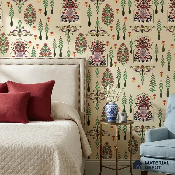 8020 | 10 Meter x 21 Inches Indian Look Wallpaper - 57.41 Sq. Ft.