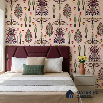 8021 | 10 Meter x 21 Inches Indian Look Wallpaper - 57.41 Sq. Ft.