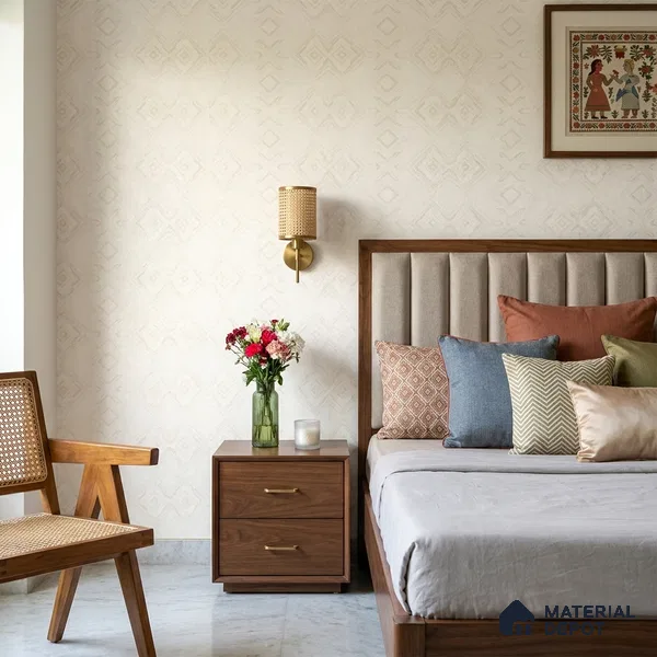 8026 | 10 Meter x 21 Inches Patterned Look Wallpaper - 57.41 Sq. Ft.