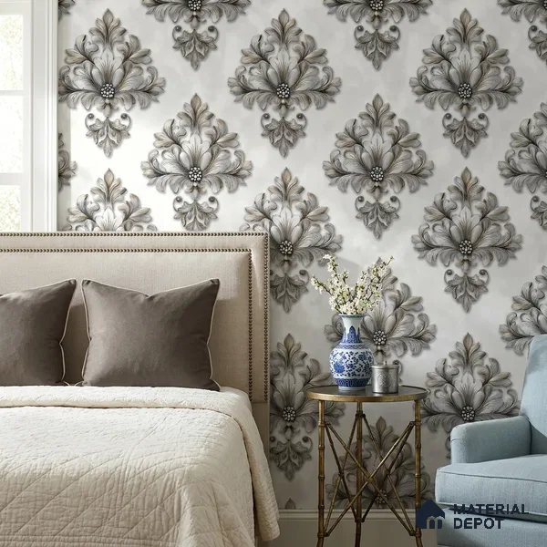 8030 | 10 Meter x 21 Inches Florals Look Wallpaper - 57.41 Sq. Ft.