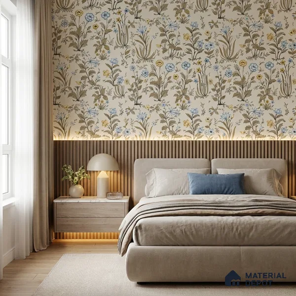 8038 | 10 Meter x 21 Inches Florals Look Wallpaper - 57.41 Sq. Ft.